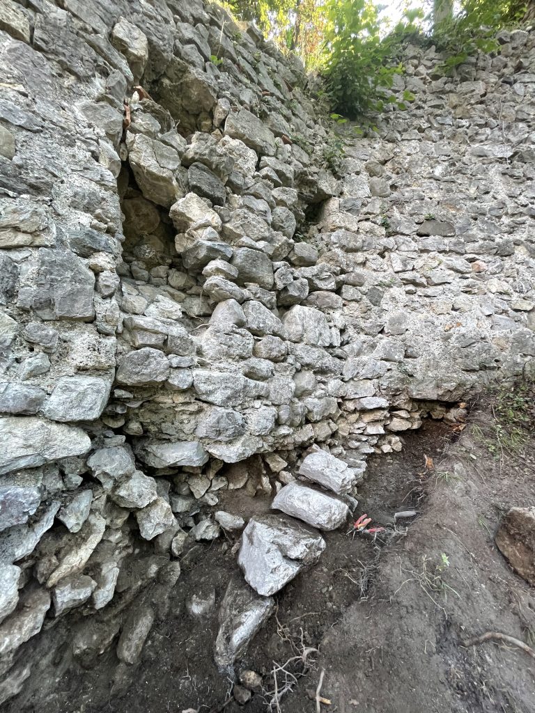 alte Mauer verläuft unt die bestehende