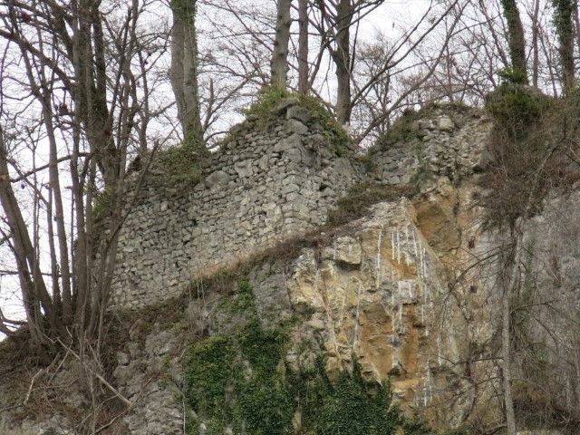 Abschnitt der Mauer, die restauriert werden soll